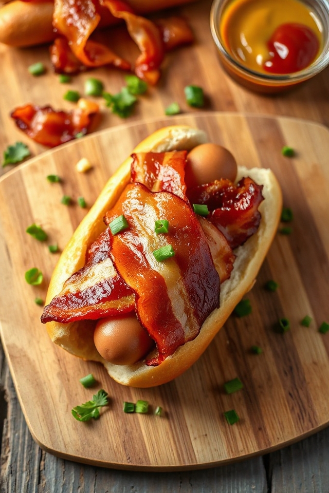 bacon wrapped hot dogs