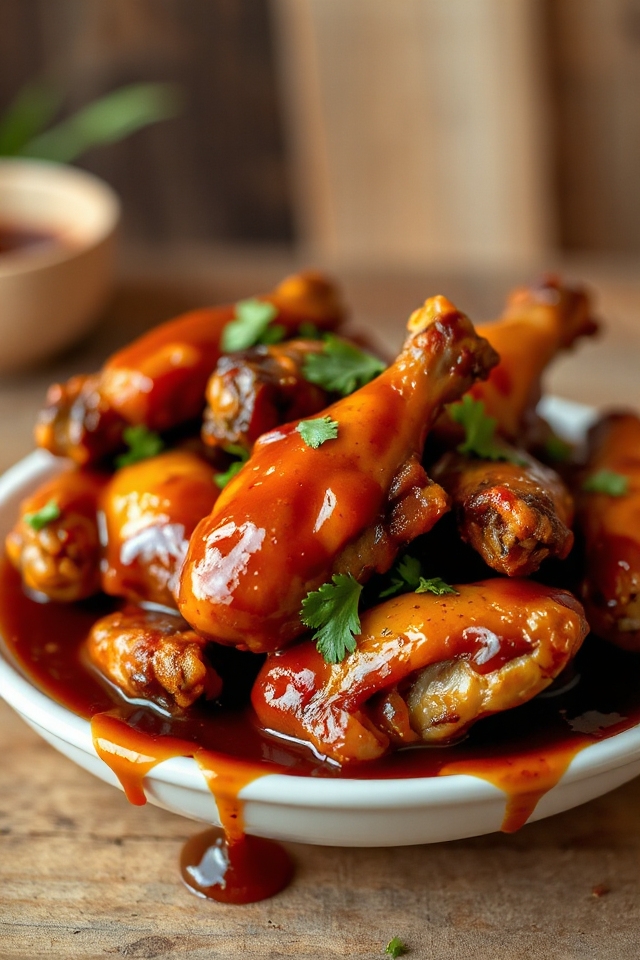 chicken wings with sauce
