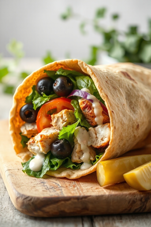 delicious chicken caesar wrap