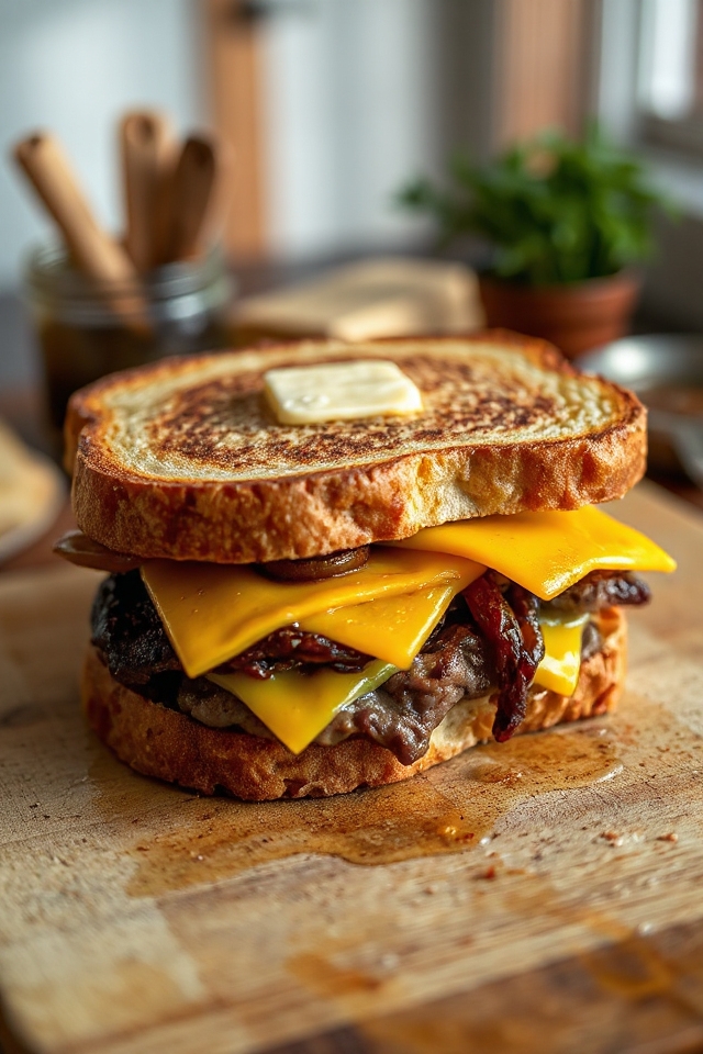 delicious patty melt preparation